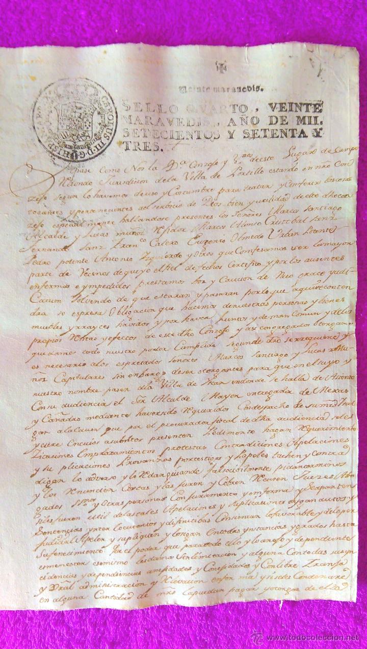 Documentos antiguos: DOCUMENTO OFICIAL 1773 DE LA VILLA DE PORTILLO Y ISCAR SOBRE SUS CIUDADANOS