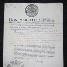 Documentos antiguos: AÑO 1822, SAN FERNANDO, CADIZ. CONCEDIENDO LICENCIA ABSOLUTA