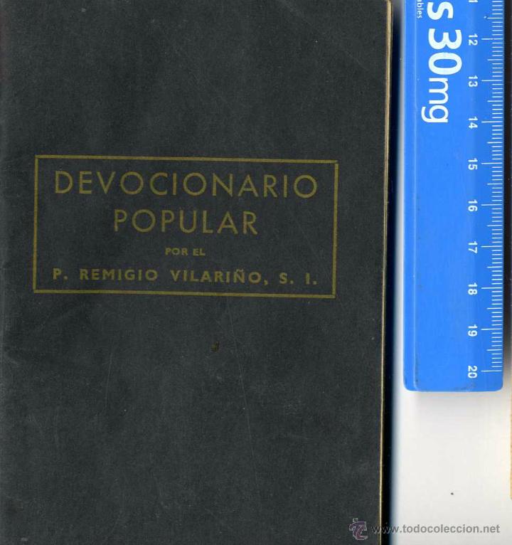 Documentos antiguos: DEVOCIONARIO POPULAR REMIGIO VILARI&Ntilde;O  A&Ntilde;O 1955