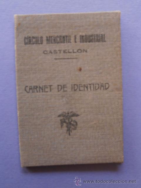 Documentos antiguos: CARNET DE IDENTIDAD - CASTELLON  17 DE JUNIO 1921 - Foto 1