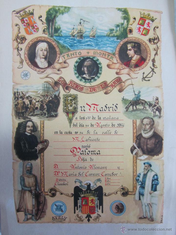 Documentos antiguos: 2 natalicios franquistas 1956-1959 - Foto 2