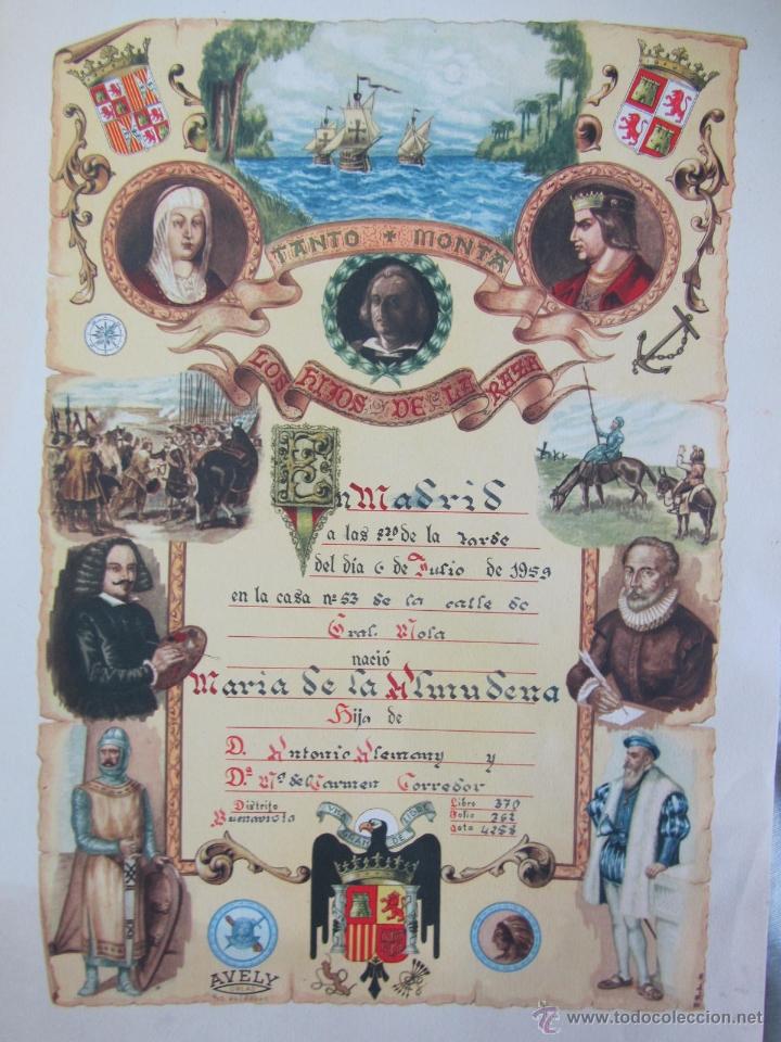 Documentos antiguos: 2 natalicios franquistas 1956-1959 - Foto 4