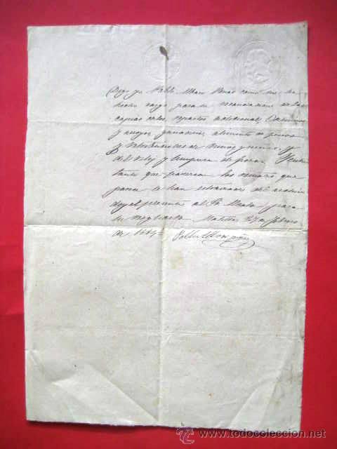 Documentos antiguos: DECLARACI&Oacute;N MANUSCRITA 1884...ENVIO INCLUIDO.