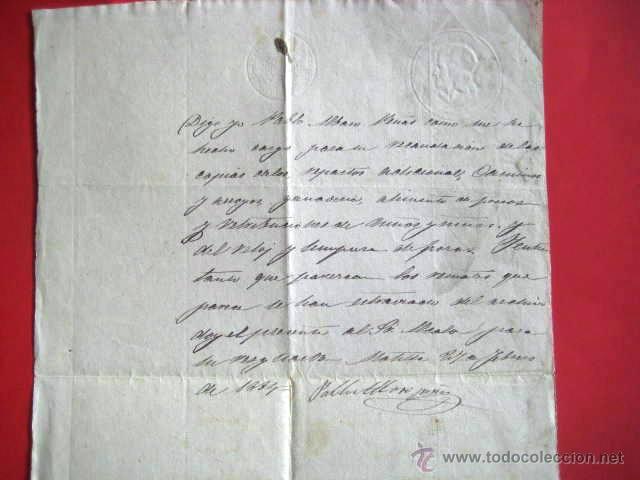 Documentos antiguos: DECLARACI&Oacute;N MANUSCRITA 1884...ENVIO INCLUIDO. - Foto 2