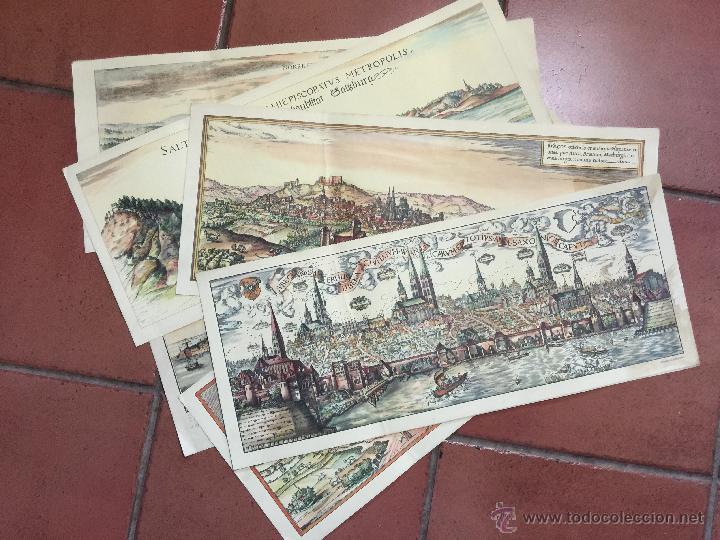 Documenti antichi: Lote de 7 preciosas l&aacute;minas. Burgos, Norrki&ouml;ping, Antwerpen, Groeninga, Saltzbvrgvm, Manniiem, ...
