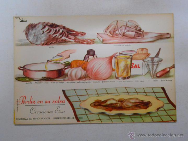 Alte Dokumente: COCINA GRAFICA WALY. RECETA FICHA N&ordm; 1304. PERDIZ EN SU SALSA. CREACIONES EVA. TDKP3