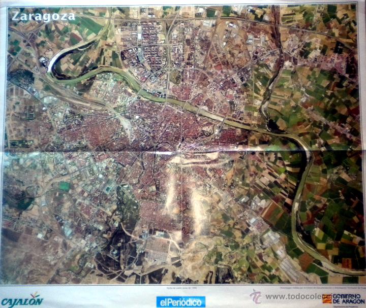 Documentos antiguos: POSTER FOTOGRAFIA AEREA ZARAGOZA JUNIO 1999