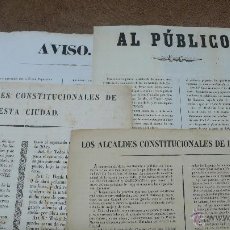 Documentos antiguos: [AVISOS DEL AYUNTAMIENTO DE BARCELONA S. XIX.] [NORMAS SOBRE EL CONSUMO DE GANADO LANAR.]
