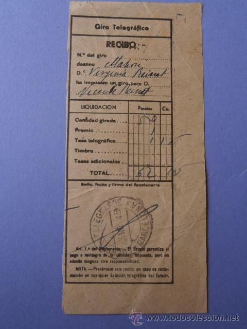 Documentos antiguos: RECIBO DE GIRO SELLO DE 10 CTM .90 ANIVERSARIO DE LA FUNDACION DEL CUERPO 1945