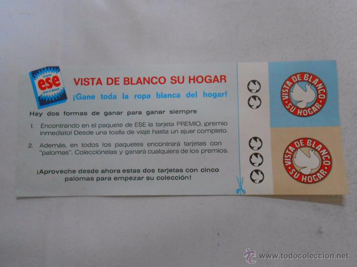 Documentos antiguos: VALE DETERGENTE ESE. VISTA DE BLANCO SU HOGAR. TDKP3 - Foto 2