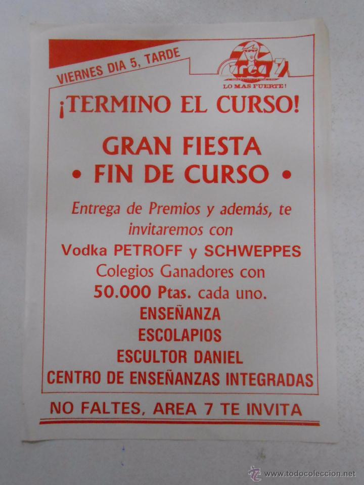 Alte Dokumente: PAPEL CARTEL GRAN FIESTA FIN DE CURSO AREA 7 LOGRO&Ntilde;O. A&Ntilde;OS 70. TDKP3