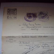Documentos antiguos: ARBITRIO DE JUSTICIA MUNICIPAL DE JEREZ SOBRE CERTIFICACION DE RESIDENCIA Y ESTADO CIVIL 1956