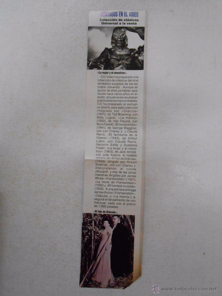 Documentos antiguos: RECORTE DE REVISTA MONSTRUOS EN EL VIDEO. TDKP3 - Foto 1