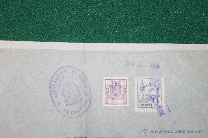 Old Documents: VI&Ntilde;ETAS AYUNTAMIENTO DE MURCIA 1964, RARA