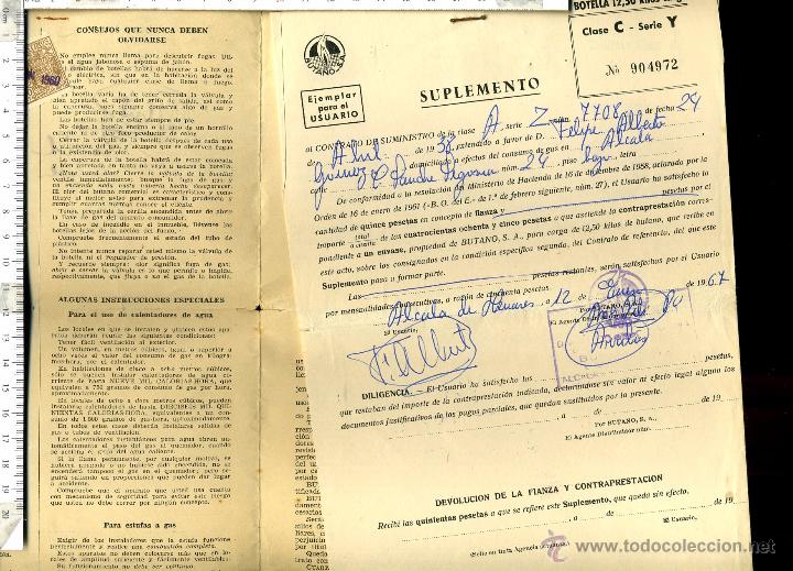 Antiguo Contrato De Butano Sa Año 1958 Con Su Comprar En Todocoleccion 50669905 5508