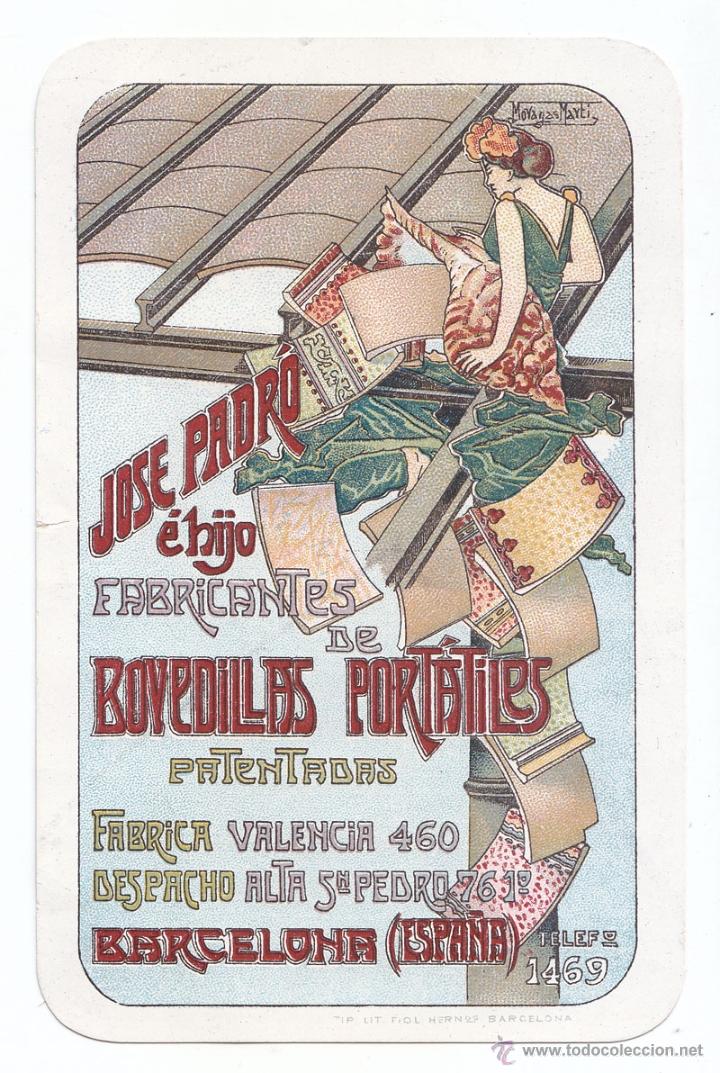Documents Anciens: PRECIOSA TARJETITA ANTIGUA DE JOSE PADRO E HIJO FABRICANTES DE BOVEDILLAS. BARCELONA