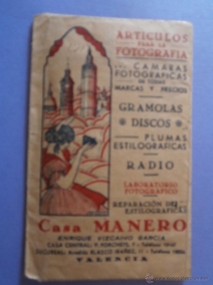 Documentos antigos: publicidad de estudio fotografico casa menero valencia con 2 negativos y 2 fotos