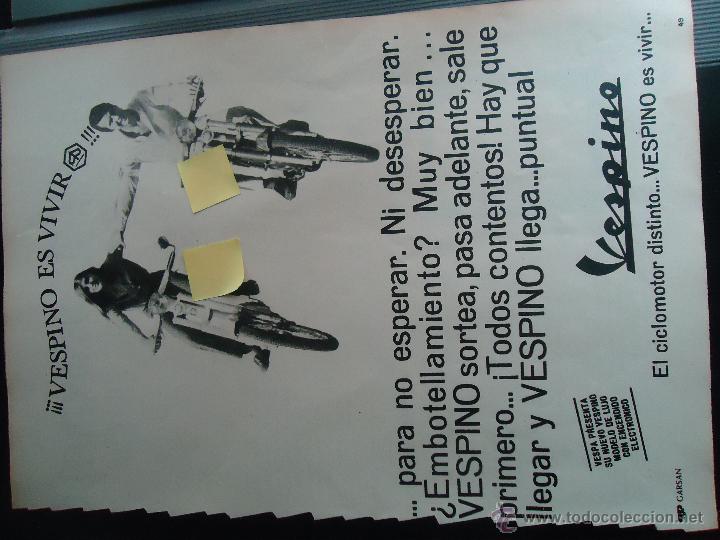 Documentos antiguos: publicidad moto vespino vespa motocicleta ciclomotor dos tiempos madrid piaggio