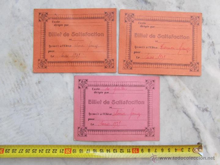 Documentos antiguos: 7 Billets de Satisfaction 1939 - Foto 3