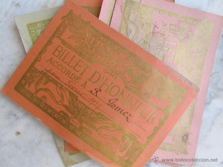 Documentos antiguos: 5 Billet dHonneur 1939 - Foto 2