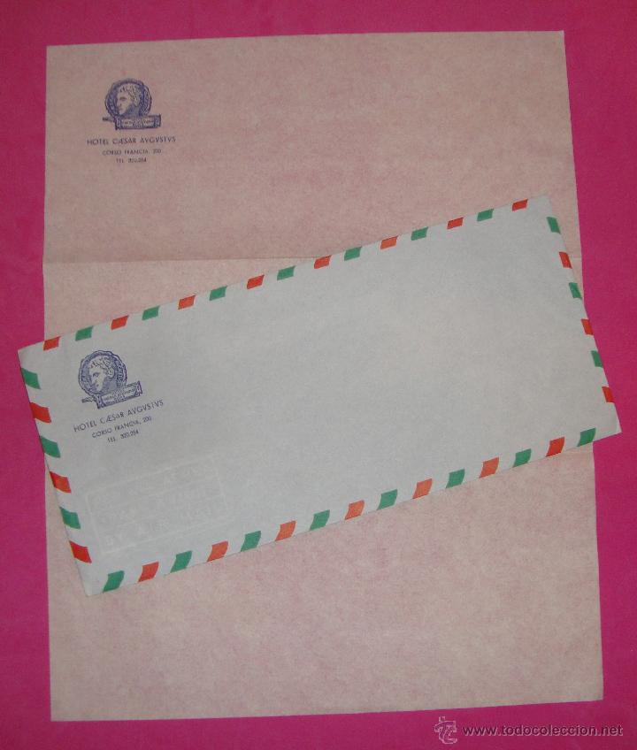 Documentos antiguos: ANTIGUO SOBRE Y CARTA HOTEL CAESAR AUGUSTUS CORSO FRANCIA - Foto 1
