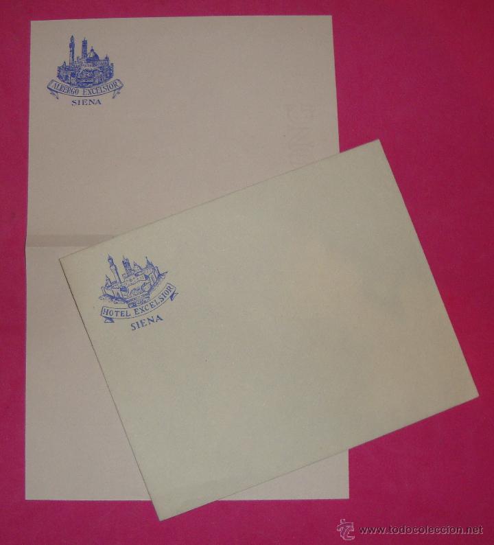 Documentos antiguos: ANTIGUO SOBRE Y CARTA HOTEL EXCELSIOR SIENA - Foto 1