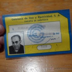 Documentos antiguos: ANTIGUO CARNET DE CAALANA DE GAS Y ELECTRICIDAD, BARCELONA, 1967