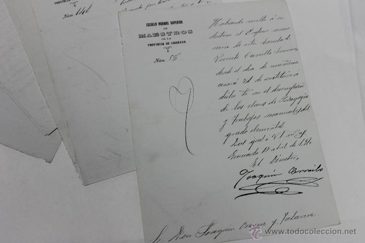 Documentos antiguos: 10 DOCUMENTOS ESCUELA NORMAL SUPERIOR DE MAESTROS DE GRANADA 1914, 1910 - Foto 2