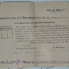 Documentos antiguos: CALASPARRA HEREDAMIENTO DE LA ACEQUIA MAYOR 1904 MURCIA. Lote 52617025