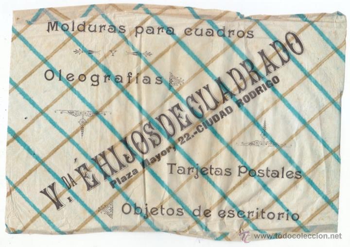 Documents Anciens: PAPEL CEBOLLA PUBLICITARIO VDA E HIJOS DE CUADRADO. CIUDAD RODRIGO. SALAMANCA TARJETAS POSTALES