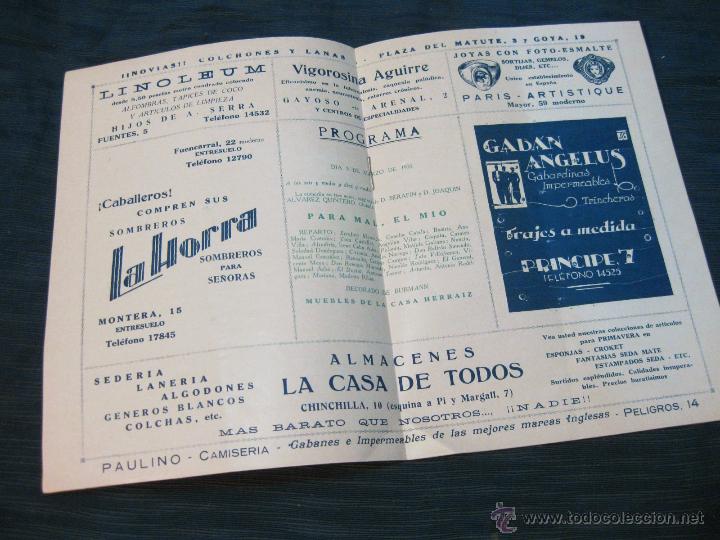 Documentos antiguos: PROGRAMA DEL TEATRO LARA PARA LA TEMPORADA DE 1934 A 1935 - Foto 2