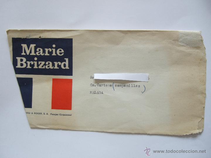 Documentos antiguos: SOBRE CON MEMBRETE DE MARIE BRIZARD - PASAJES GUIPUZCOA - DESTINO PUEBLO DE MALAGA