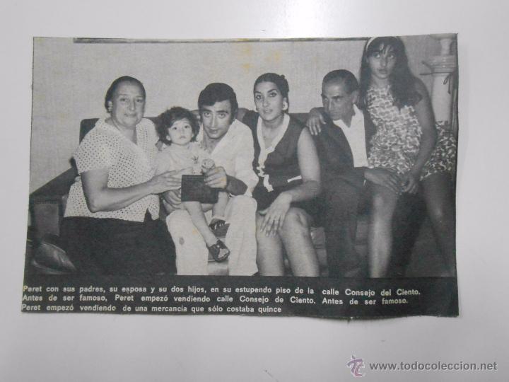 Documentos antiguos: FOTO RECORTE DE REVISTA PERET Y FAMILIA. TDKP6