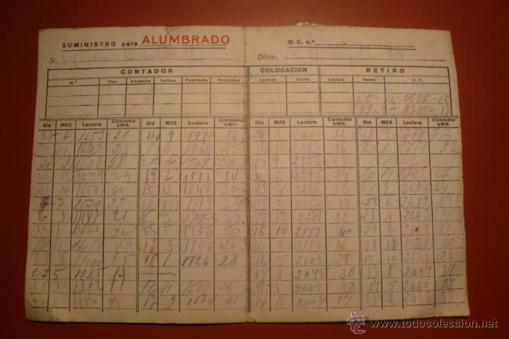 Documentos antiguos: CARTILLA CONTADOR DE ELECTICIDAD - Foto 2