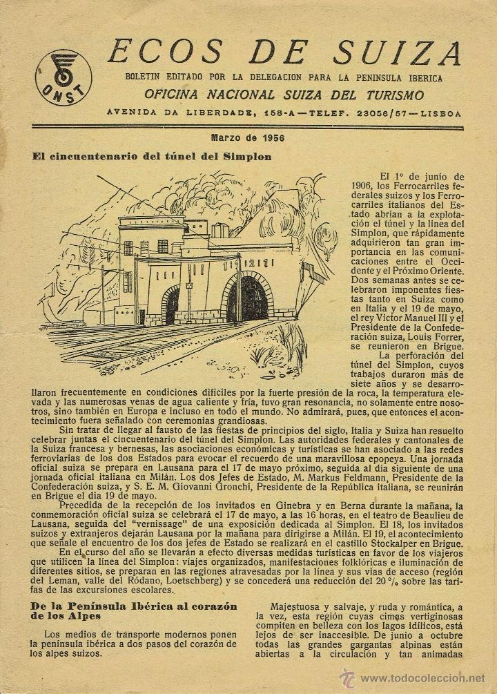 Documentos antiguos: ECOS DE SUIZA - Foto 1