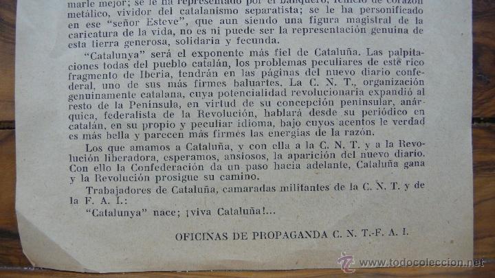 Documentos antiguos: FOLLETO PROPAGANDA CNT-FAI. - Foto 2