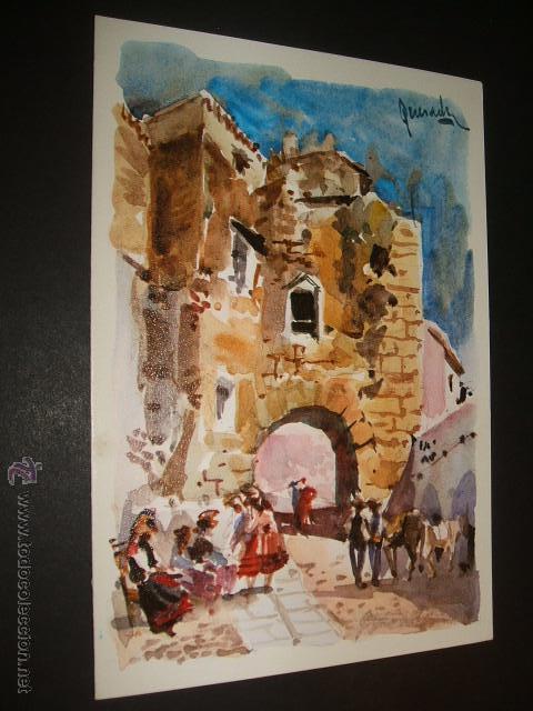 Documentos antiguos: CACERES EL ARCO DEL CRISTO TARJETA QUESADA ILUSTRADOR - Foto 1