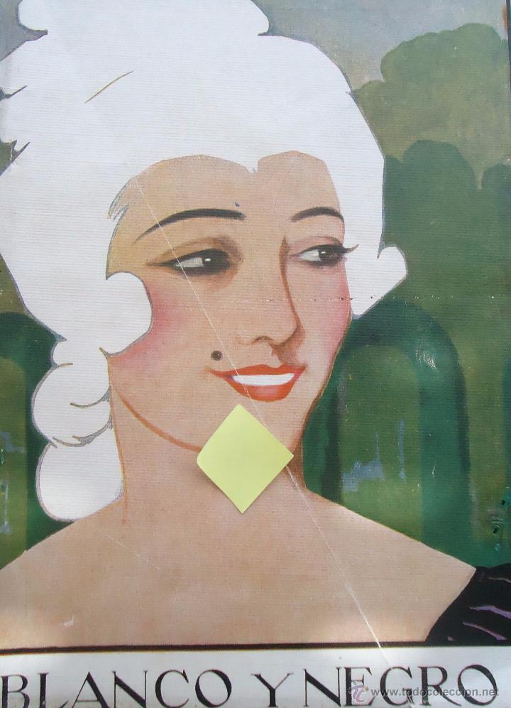 Documentos antiguos: portada revista blanco y negro publicidad art deco moda belleza cartel publicitario fashion