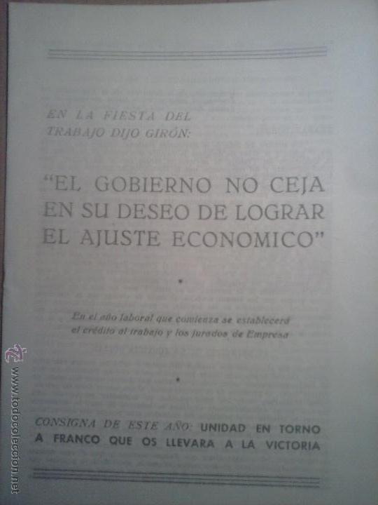 Documentos antiguos: Discurso de GIRON , fiesta del trabajo. - Foto 1