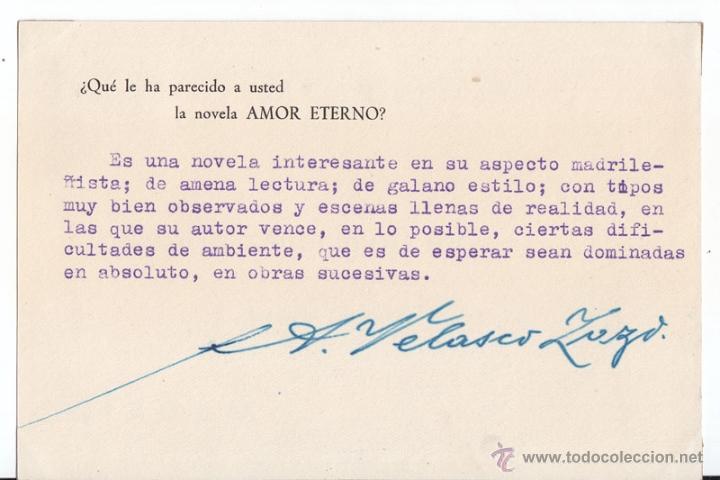 Documents Anciens: TARJETA DE ANTONIO VELASCO ZAZO. CRONISTA DE MADRID Y FUNDADOR DE LA ASOCIACI&Oacute;N DE LA CAPA ESPA&Ntilde;OLA