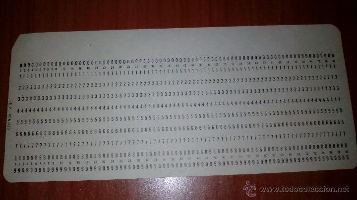 Documentos antiguos: FICHA ORDENADOR DE IBM -- CESINSA M 80 - Foto 1