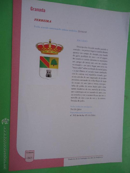 Documentos antiguos: hoja granada - colecciona tu pueblo - ferreira - Foto 1
