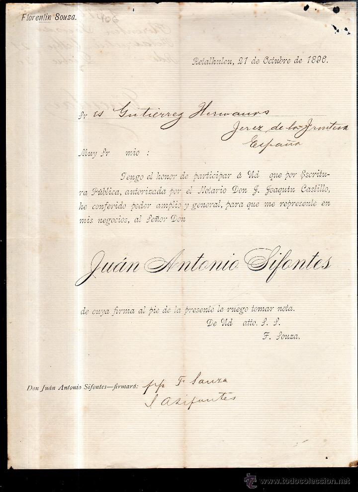 Documentos antiguos: CIRCULAR.GUTIERREZ HERMANOS.ESPA&Ntilde;A.1896. - Foto 1