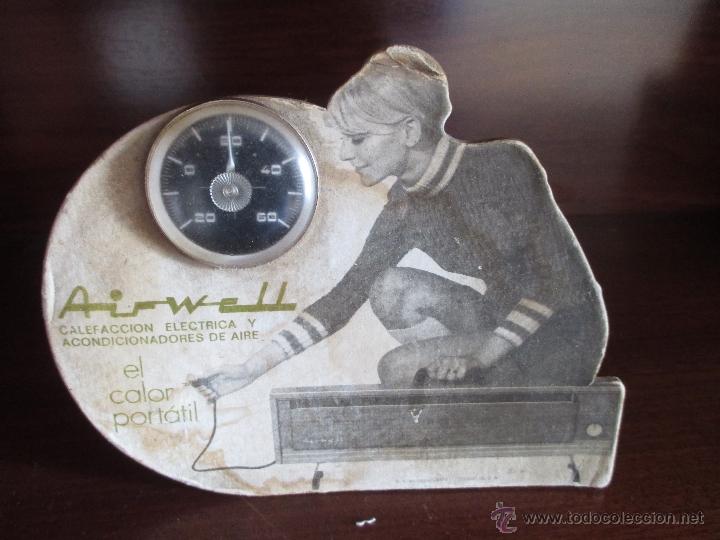 Documentos antiguos: DISPLAY PUBLICIDAD DE AIRWELL CON TERM&Oacute;METRO QUE FUNCIONA. TERM&Oacute;METRO. - Foto 1