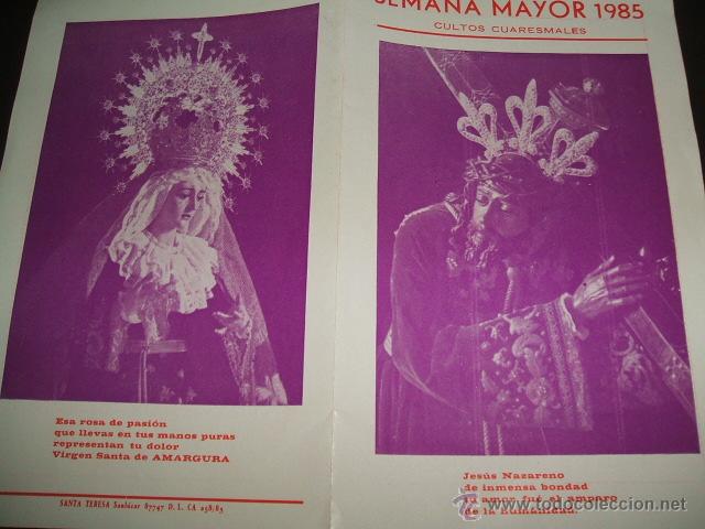 Documentos antiguos: SANLUCAR DE BARRAMEDA CADIZ SEMANA SANTA PROGRAMA - Foto 1