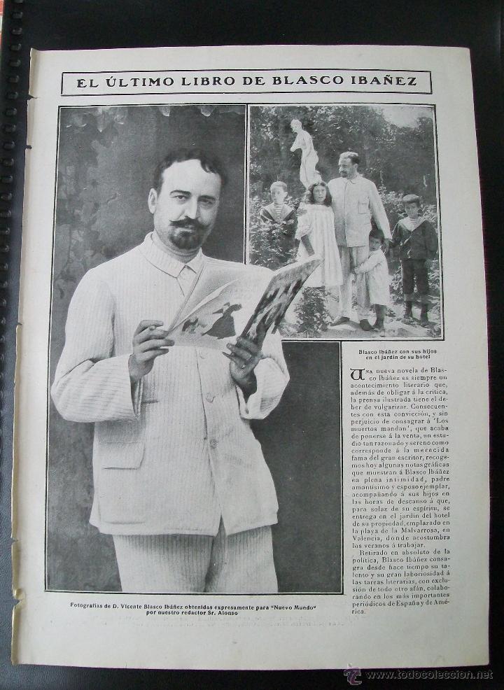 Documentos antiguos: BLASCO IBA&Ntilde;EZ Y NOTAS POL&Iacute;TICAS: SEGISMUNDO MORET, DIPUTADOS IZQUIERDA SOLIDARIA..1909 NUEVO MUNDO