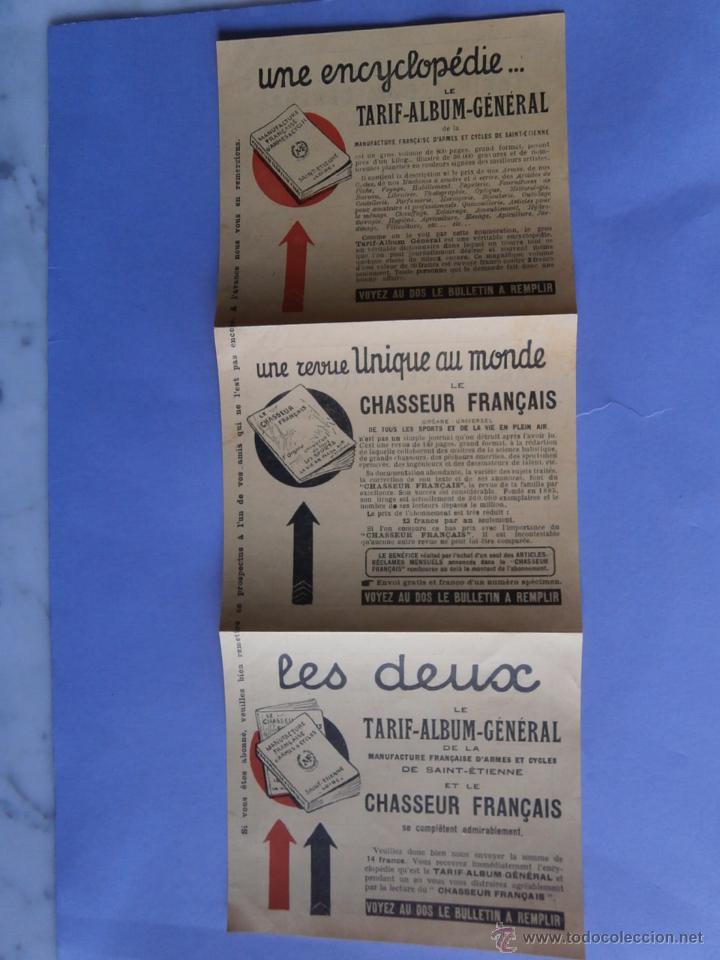 Documentos antiguos: publicidad - manufacture francaise d'armes et cycles de saintetienne (loire)