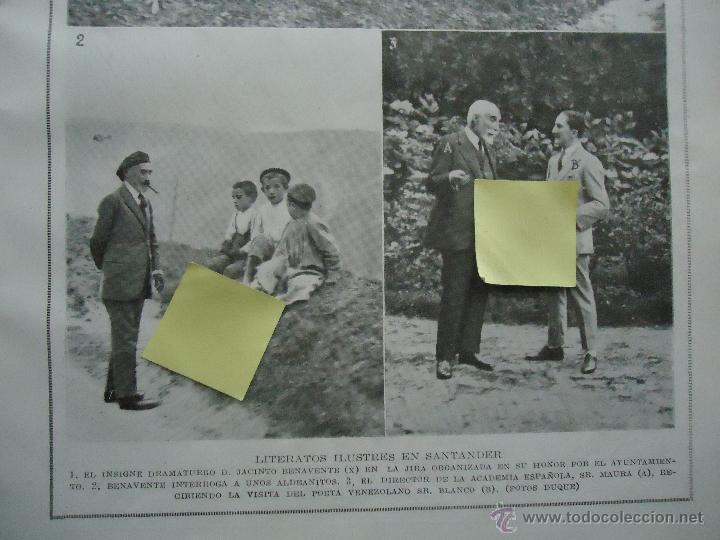 Documentos antiguos: santander cantabria dramaturgo jacinto benavente escritor poeta real academia espa&ntilde;ola literatura