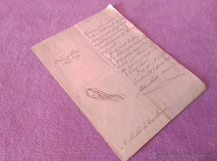 Documentos antiguos: CASTELLTER&Ccedil;OL, DOCUMENTO DE BIENES CONFISCADOS CON RECTIFICACION 1871 - Foto 1