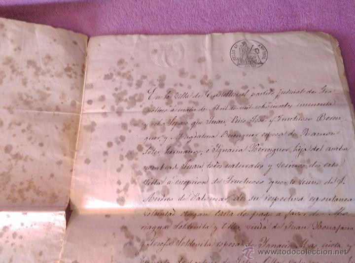 Documentos antiguos: CASTELLTER&Ccedil;OL CARTA DE PAGO DE HNAS BERENGUER A MARIAGNA Y JOSEFA SOLDEVILA 1858